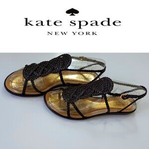 Kate spade Brown Leather Braided Sandals
